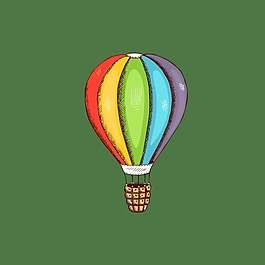 印花矢量圖 卡通 生活元素 熱氣球 童裝 免費素材