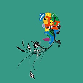 印花矢量圖 卡通 生活元素 羽毛 文字 免費(fèi)素材