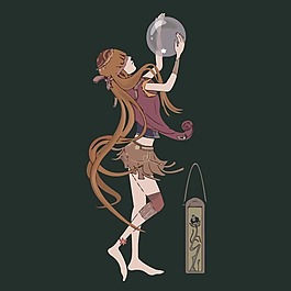 印花矢量圖 人物 女人 生活元素 球 免費(fèi)素材
