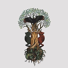 印花矢量圖 藝術(shù)效果 水彩 動(dòng)物 鹿 免費(fèi)素材