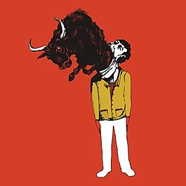 印花矢量圖 人物 男人 動(dòng)物 牛 免費(fèi)素材