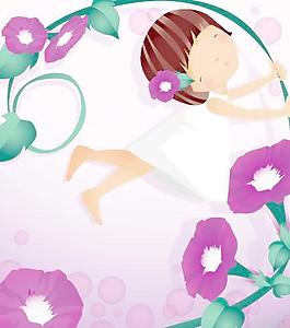 韓國女孩兒童矢量圖051