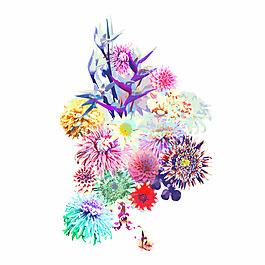 印花矢量圖 藝術(shù)效果 水彩 植物 花卉 免費(fèi)素材