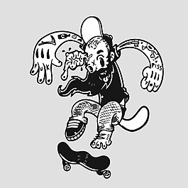 印花矢量圖 人物 男人 生活元素 帽子 免費(fèi)素材
