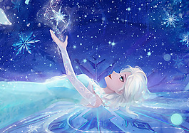 位圖 插畫 熱門動畫 冰雪奇緣 人物插畫 免費素材
