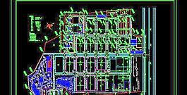 某工業城建筑景觀總平面設計圖
