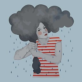 印花矢量圖 藝術(shù)效果 水彩 人物 女人 免費(fèi)素材