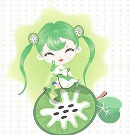 韓國兒童矢量圖019