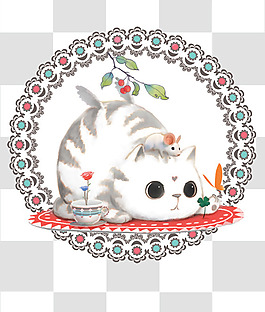 位圖 插畫師 中國 白茶 動物 免費素材