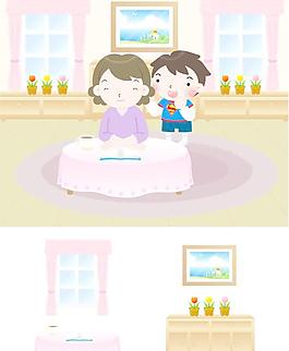 韓國兒童矢量圖009
