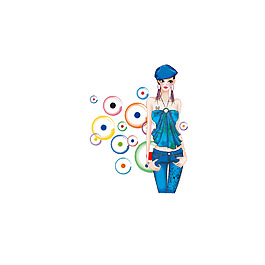 位图 插画 手绘时尚女人 人物 免费素材