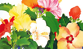 位圖 寫意花卉 植物 花朵 免費素材