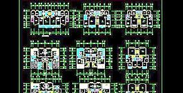 某小區復式多戶型住宅施工設計圖