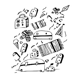 印花矢量圖 交通工具 汽車(chē) 生活元素 風(fēng)箏 免費(fèi)素材