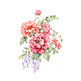 位圖 寫意花卉 植物 花朵 免費素材