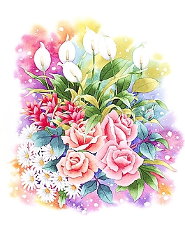 位圖 寫意花卉 植物 花朵 免費(fèi)素材