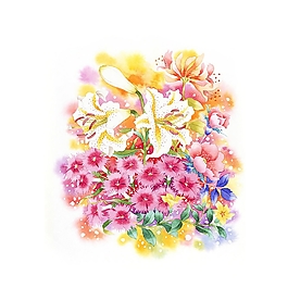 位圖 寫意花卉 植物 花朵 免費(fèi)素材