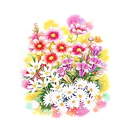 位圖 寫意花卉 植物 花朵 免費(fèi)素材