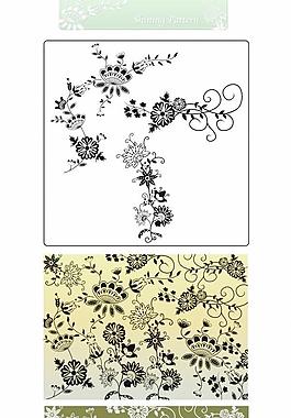 韓國AI花紋圖案背景矢量圖49
