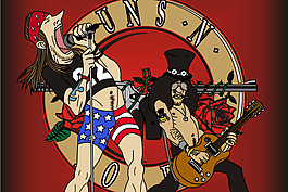 Guns_n__Roses logo設(shè)計欣賞 Guns_n__Roses音樂公司LOGO下載標志設(shè)計欣賞