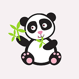 印花矢量圖 卡通 動(dòng)物 熊貓 免費(fèi)素材