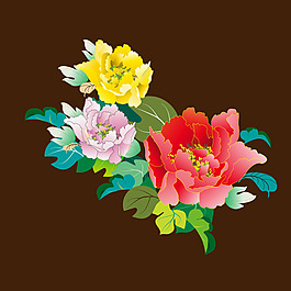 印花矢量圖 植物 花朵 女裝 免費(fèi)素材