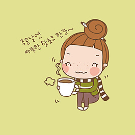 印花矢量圖 卡通 人物 女孩 生活元素 免費(fèi)素材
