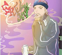 街头潮流人物矢量图15