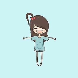 印花矢量圖 可愛(ài)卡通 人物 女孩 女童 免費(fèi)素材