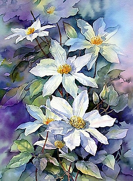 位圖 寫意花卉 植物 花朵 免費素材