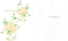 韓國(guó)植物花邊邊框矢量圖07