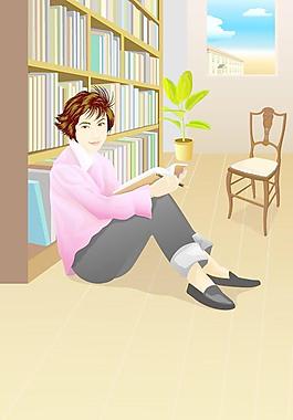 韓國春夏女性生活矢量圖01