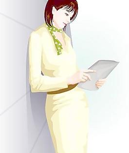 韓國白領(lǐng)女性矢量圖35