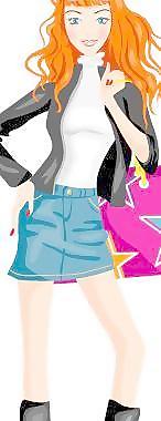 韓國春季購物女郎矢量圖27