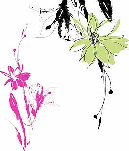 時尚花樣女人矢量圖20