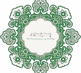 韓國時尚花形花邊矢量圖23
