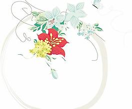 韓國時尚花形花邊矢量圖04