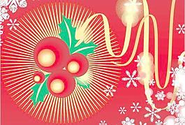 時(shí)尚冬季花紋背景矢量圖068