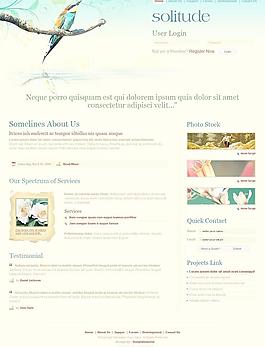 攝影旅行簡潔網(wǎng)頁模板PSD分層（無網(wǎng)頁源碼）圖片