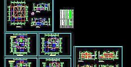二層現代風格坡地形別墅設計圖17x18