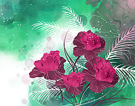 紫色的花朵