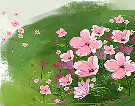 唯美粉色花朵