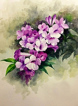位圖 寫意花卉 植物 花朵 免費素材