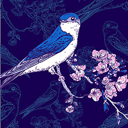 印花矢量圖 藝術(shù)效果 簡筆 動物 鳥 免費(fèi)素材