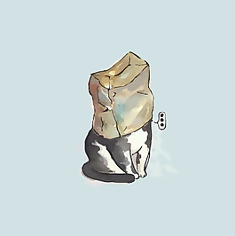印花矢量圖 卡通 動物 貓 生活元素 免費素材