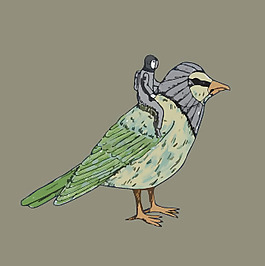 印花矢量圖 藝術效果 水彩 動物 鳥 免費素材