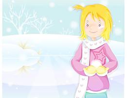 圣誕節韓國冬日情侶矢量圖14