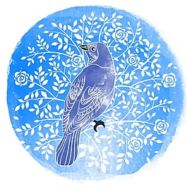 印花矢量圖 藝術(shù)效果 水彩 動(dòng)物 鳥 免費(fèi)素材