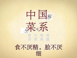 中國菜系介紹PPT模板