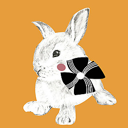 印花矢量圖 動物 兔子 生活元素 飾品 免費素材